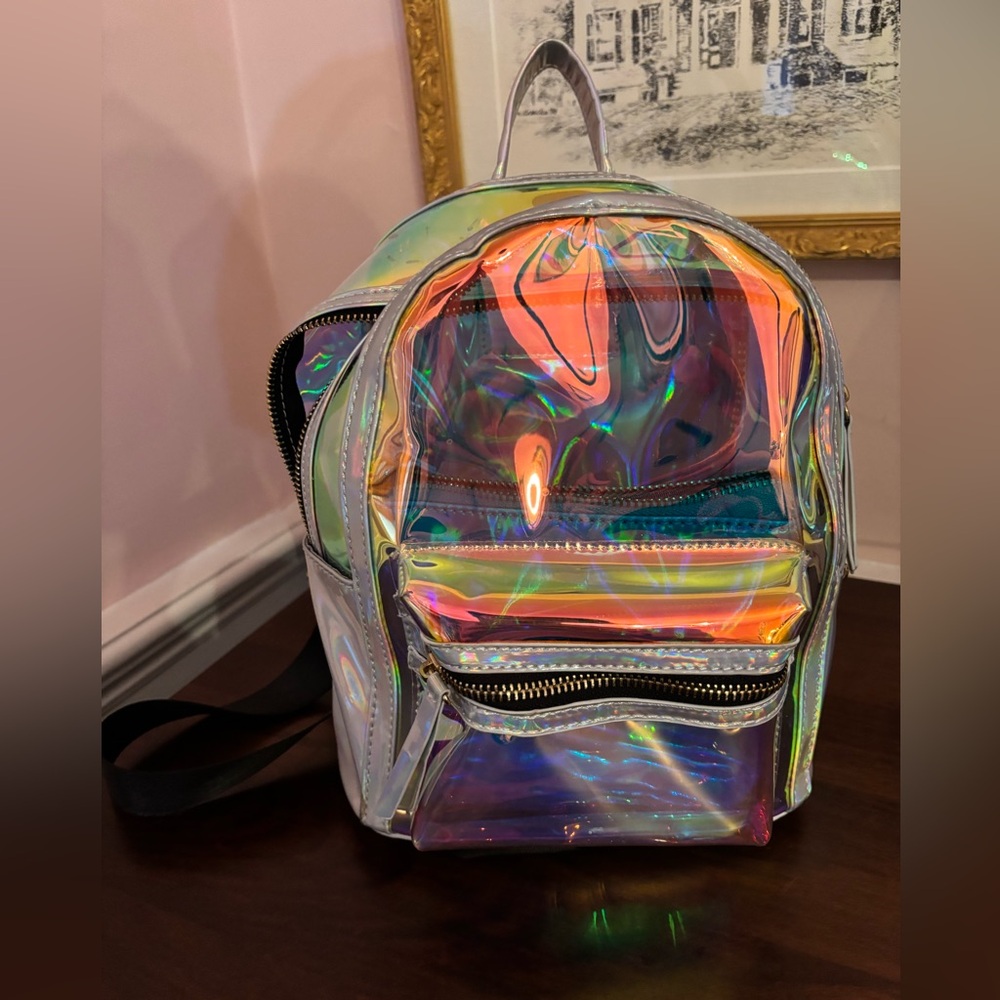 Like Dreams Juno Hologram Clear Small Backpack